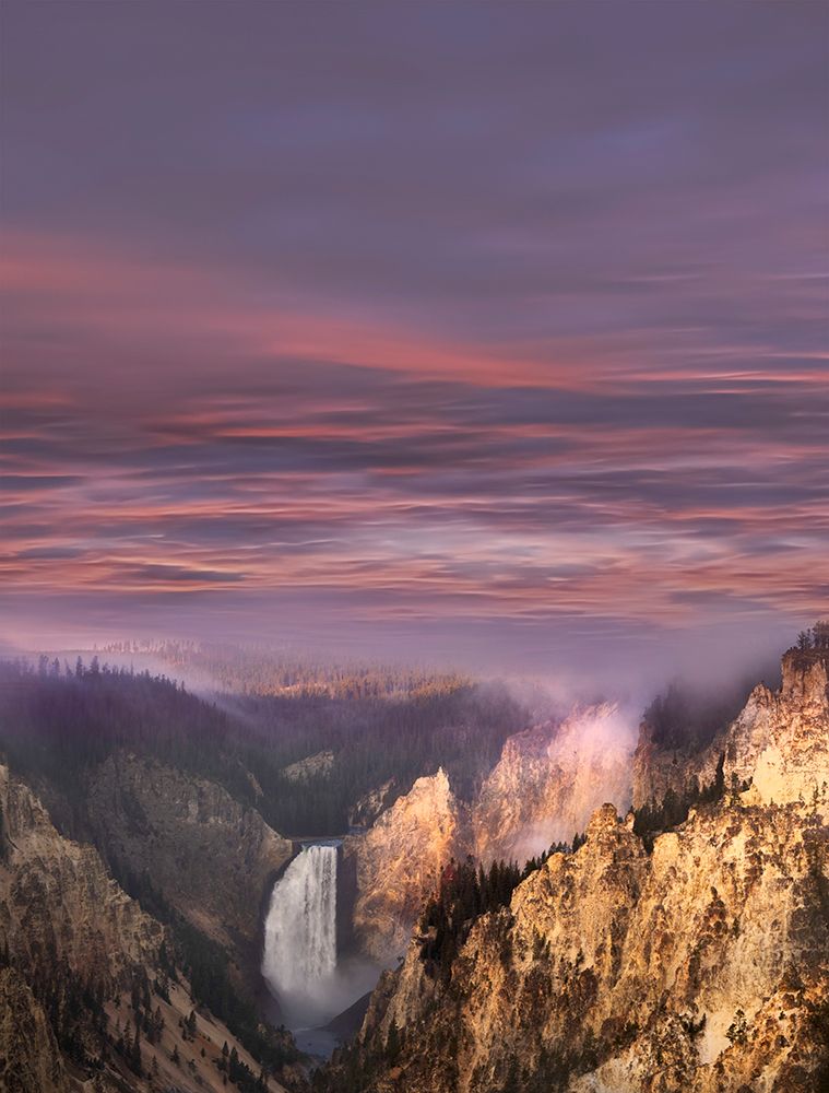 Lower Falls at sunrise from Artist Point-Yellowstone National Park-Wyoming art print by Adam Jones for $57.95 CAD